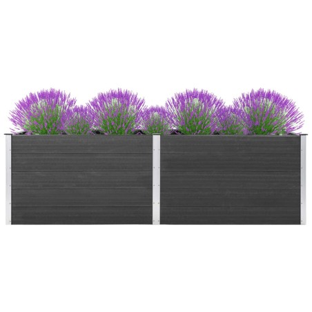 Lit surélevé de jardin 200x50x91 cm WPC Gris 