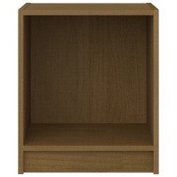 Table de chevet Marron miel 35,5x33,5x41,5cm Bois de pin massif 