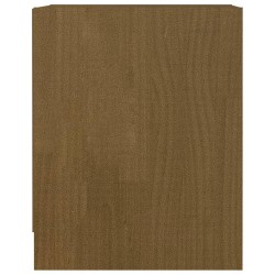 Table de chevet Marron miel 35,5x33,5x41,5cm Bois de pin massif 