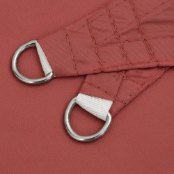 Voile de parasol tissu oxford triangulaire 3x4x5 m terre cuite 