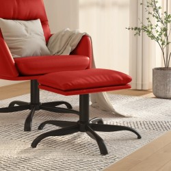 Repose-pied Rouge bordeaux 60x60x36 cm Similicuir 