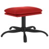 Repose-pied Rouge bordeaux 60x60x36 cm Similicuir 