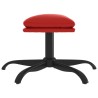 Repose-pied Rouge bordeaux 60x60x36 cm Similicuir 