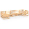 Salon de jardin 7 pcs Bois de pin massif 