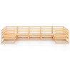 Salon de jardin 7 pcs Bois de pin massif 