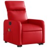 Fauteuil inclinable de massage Rouge Similicuir 