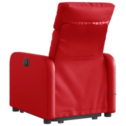 Fauteuil inclinable de massage Rouge Similicuir 