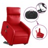 Fauteuil inclinable de massage Rouge Similicuir 