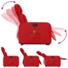 Fauteuil inclinable de massage Rouge Similicuir 