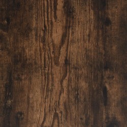 Table de chevet avec pieds en métal Chêne fumé 40x30x50 cm 