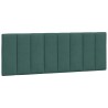 Lit avec matelas vert foncé 140x190 cm velours 