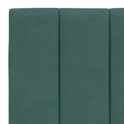 Lit avec matelas vert foncé 140x190 cm velours 