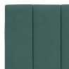 Lit avec matelas vert foncé 140x190 cm velours 