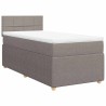 Sommier à lattes de lit avec matelas Taupe 90x190 cm Tissu 