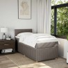 Sommier à lattes de lit avec matelas Taupe 90x190 cm Tissu 