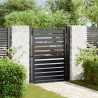 Portail de jardin verrouillable noir 100x120 cm aluminium 