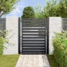 Portail de jardin verrouillable noir 100x120 cm aluminium 