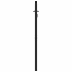 Portail de jardin verrouillable noir 100x120 cm aluminium 