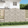 Paniers à gabions arqués 2 pcs 300x30x200/220 cm fer galvanisé 
