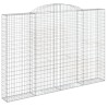 Paniers à gabions arqués 2 pcs 300x30x200/220 cm fer galvanisé 