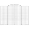 Paniers à gabions arqués 2 pcs 300x30x200/220 cm fer galvanisé 
