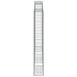 Paniers à gabions arqués 2 pcs 300x30x200/220 cm fer galvanisé 