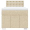 Sommier à lattes de lit avec matelas Crème 100x200 cm Tissu 