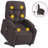Fauteuil inclinable de massage Marron foncé Tissu 