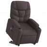 Fauteuil inclinable de massage Marron foncé Tissu 