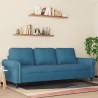 Canapé à 3 places Bleu 180 cm Velours 