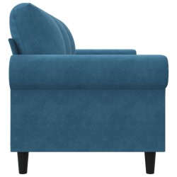 Canapé à 3 places Bleu 180 cm Velours 