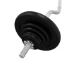 Barre d'haltères avec plaques 60 kg fonte et acier chromé 