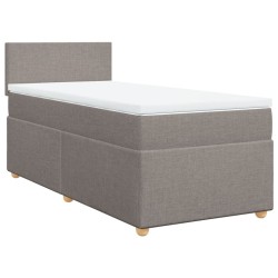 Sommier à lattes de lit avec matelas Taupe 80x200 cm Tissu 