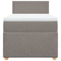 Sommier à lattes de lit avec matelas Taupe 80x200 cm Tissu 