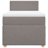 Sommier à lattes de lit avec matelas Taupe 80x200 cm Tissu 