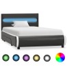Cadre de lit avec LED Anthracite Similicuir 90x200 cm  