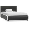Cadre de lit avec LED Anthracite Similicuir 90x200 cm  