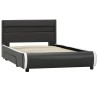 Cadre de lit avec LED Anthracite Similicuir 90x200 cm  