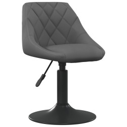 Chaises pivotantes à manger lot de 6 gris foncé velours 