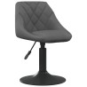 Chaises pivotantes à manger lot de 6 gris foncé velours 