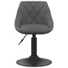 Chaises pivotantes à manger lot de 6 gris foncé velours 