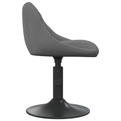 Chaises pivotantes à manger lot de 6 gris foncé velours 