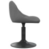 Chaises pivotantes à manger lot de 6 gris foncé velours 