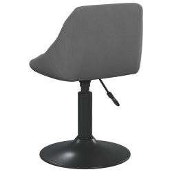 Chaises pivotantes à manger lot de 6 gris foncé velours 