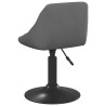 Chaises pivotantes à manger lot de 6 gris foncé velours 