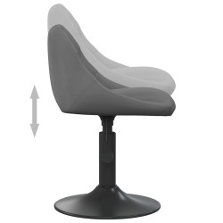 Chaises pivotantes à manger lot de 6 gris foncé velours 