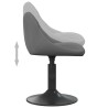 Chaises pivotantes à manger lot de 6 gris foncé velours 