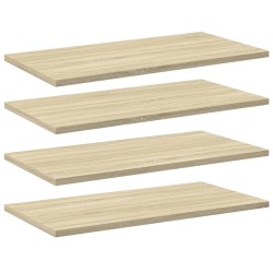 Panneau de bibliothèque 4pcs Chêne sonoma 60x30x1,5cm Aggloméré 