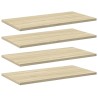 Panneau de bibliothèque 4pcs Chêne sonoma 60x30x1,5cm Aggloméré 