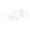 Serre avec cadre en acier blanc 30 m² 10x3x2 m 